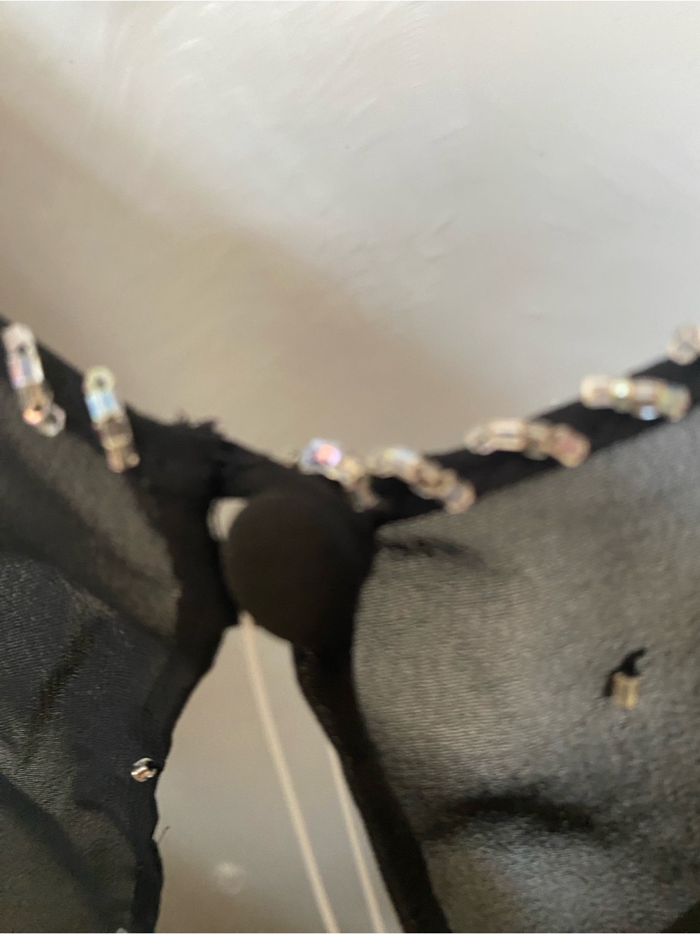 B2 USA Black Beaded Sheer Evening Blouse Size 14 NWT Elegant Cocktail Party Top - Picture 10 of 12